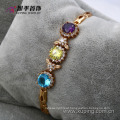 72886 Xuping jewelry fancy multiply colors gold plated bracelet for wedding bridal